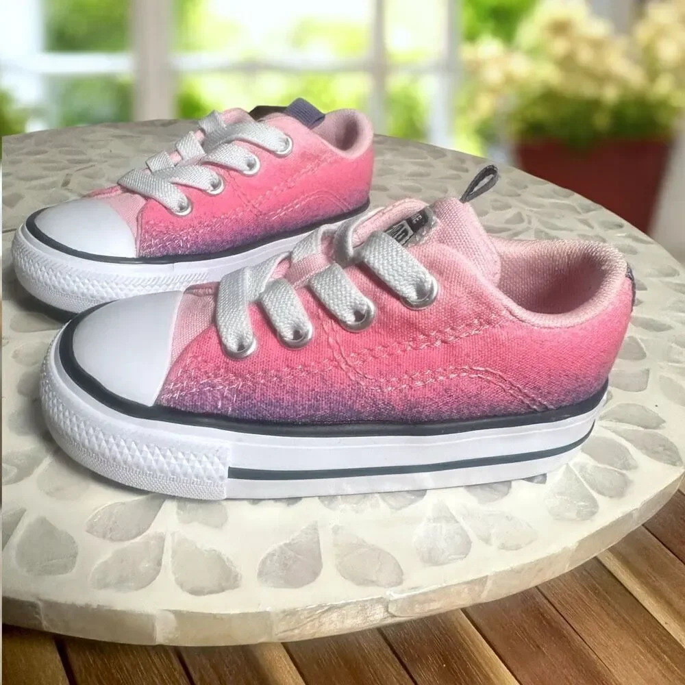 Converse Chuck Taylor All Star Rave Sneaker Toddler Size 5 Pink Purple Ombre New